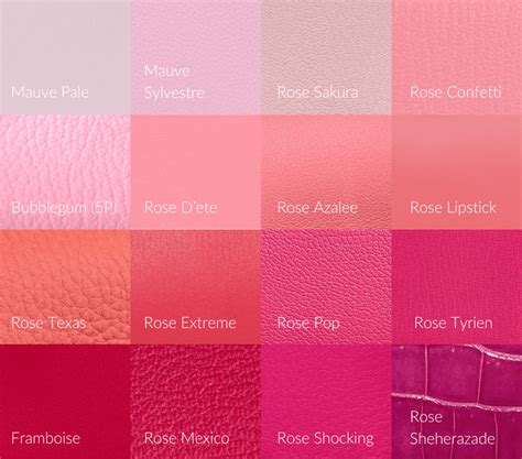 hermes pink color chart|what color is hermes beton.